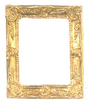 Dollhouse Miniature Frame, Gold, 2 X 1 5/16